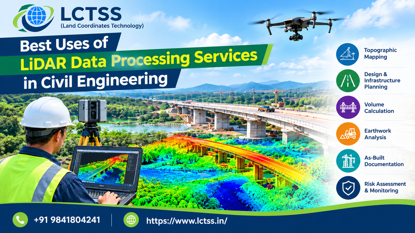 Best Uses of LiDAR Data Processing Services in Civil Engineering