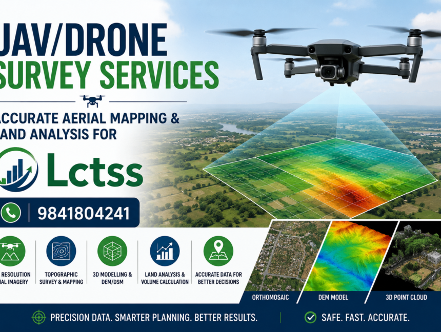 UAV/Drone Survey Services – Accurate Aerial Mapping & Land Analysis