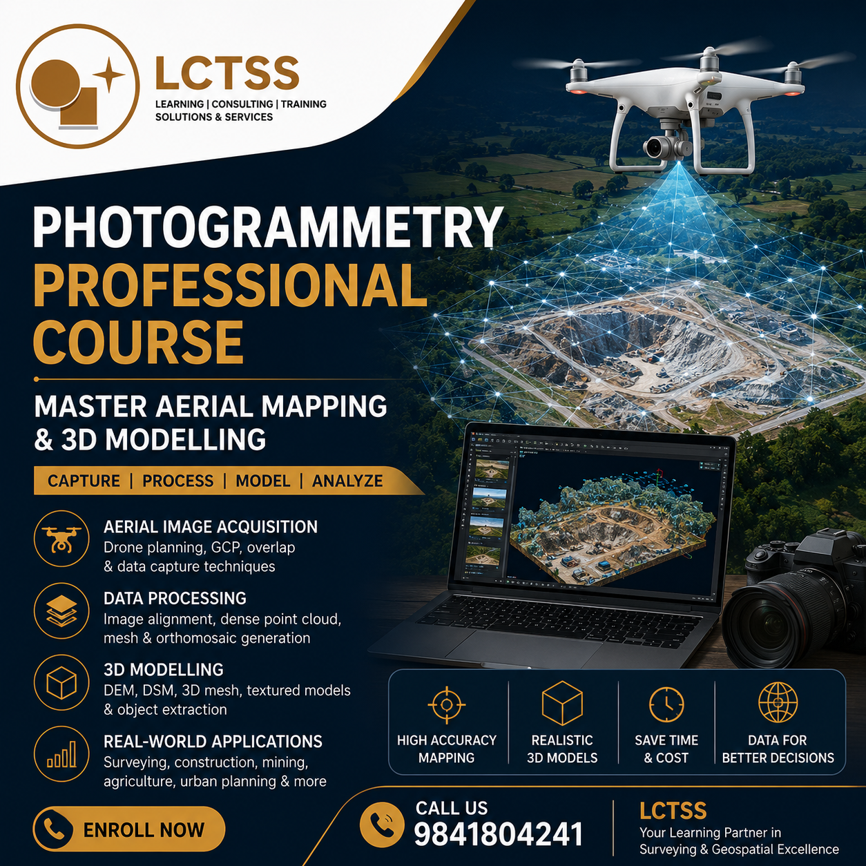 Photogrammetry Professional Course – Master Aerial Mapping & 3D Modelling with Lctss