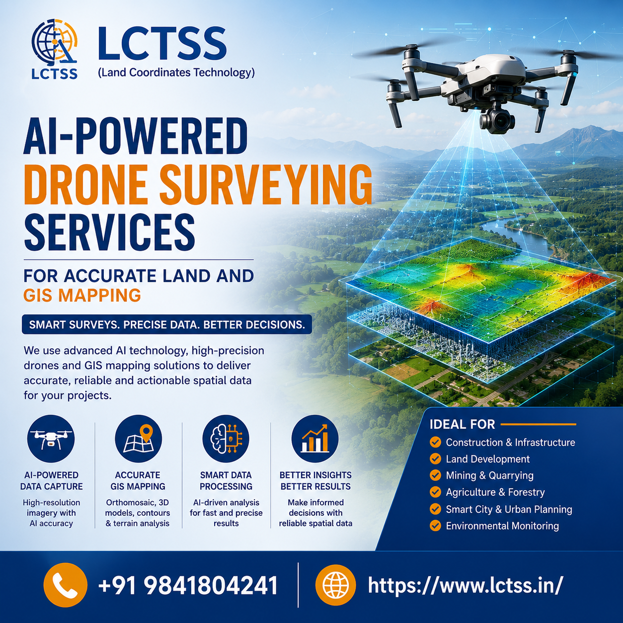 AI-Powered Drone Surveying Services for Accurate Land and GIS Mapping