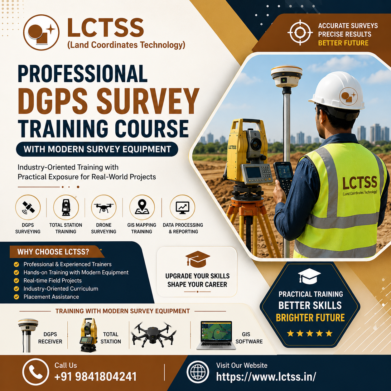 Professional DGPS Survey Training Course with Modern Survey Equipment