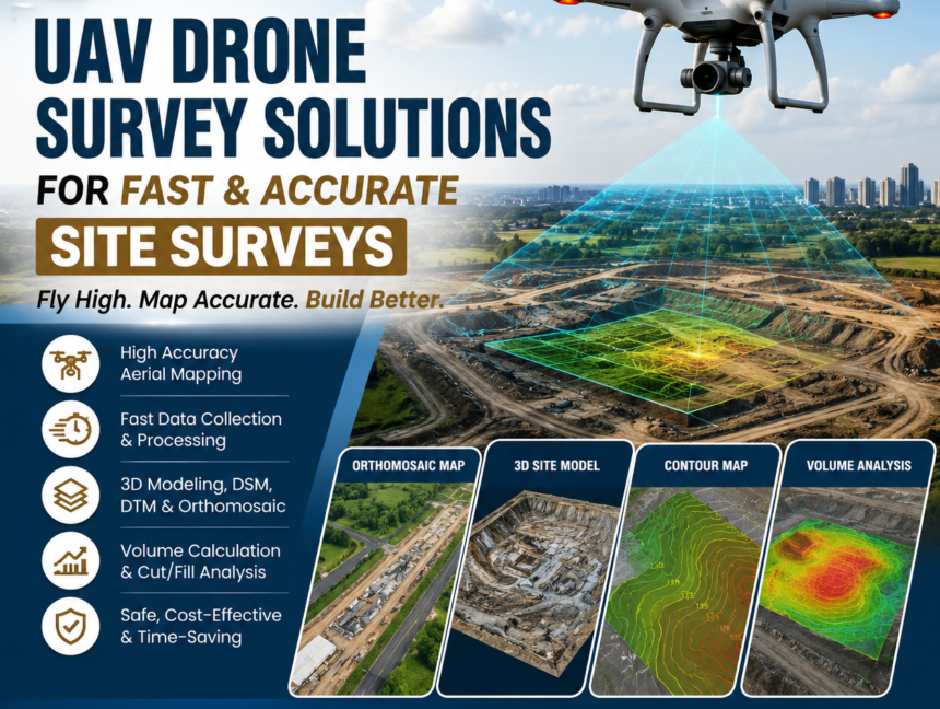 UAV Drone Survey Solutions for Fast and Accurate Site Surveys