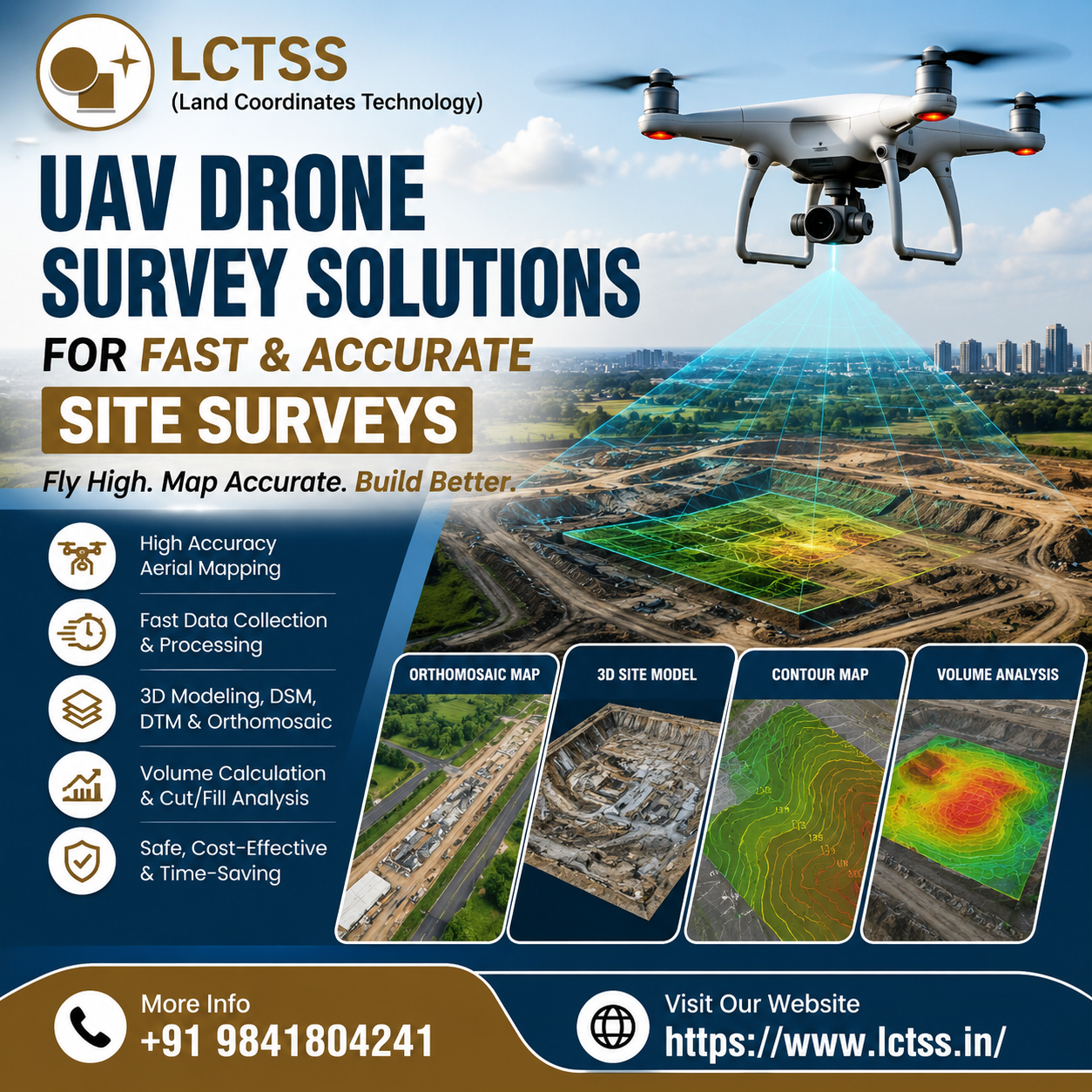 UAV Drone Survey Solutions for Fast and Accurate Site Surveys