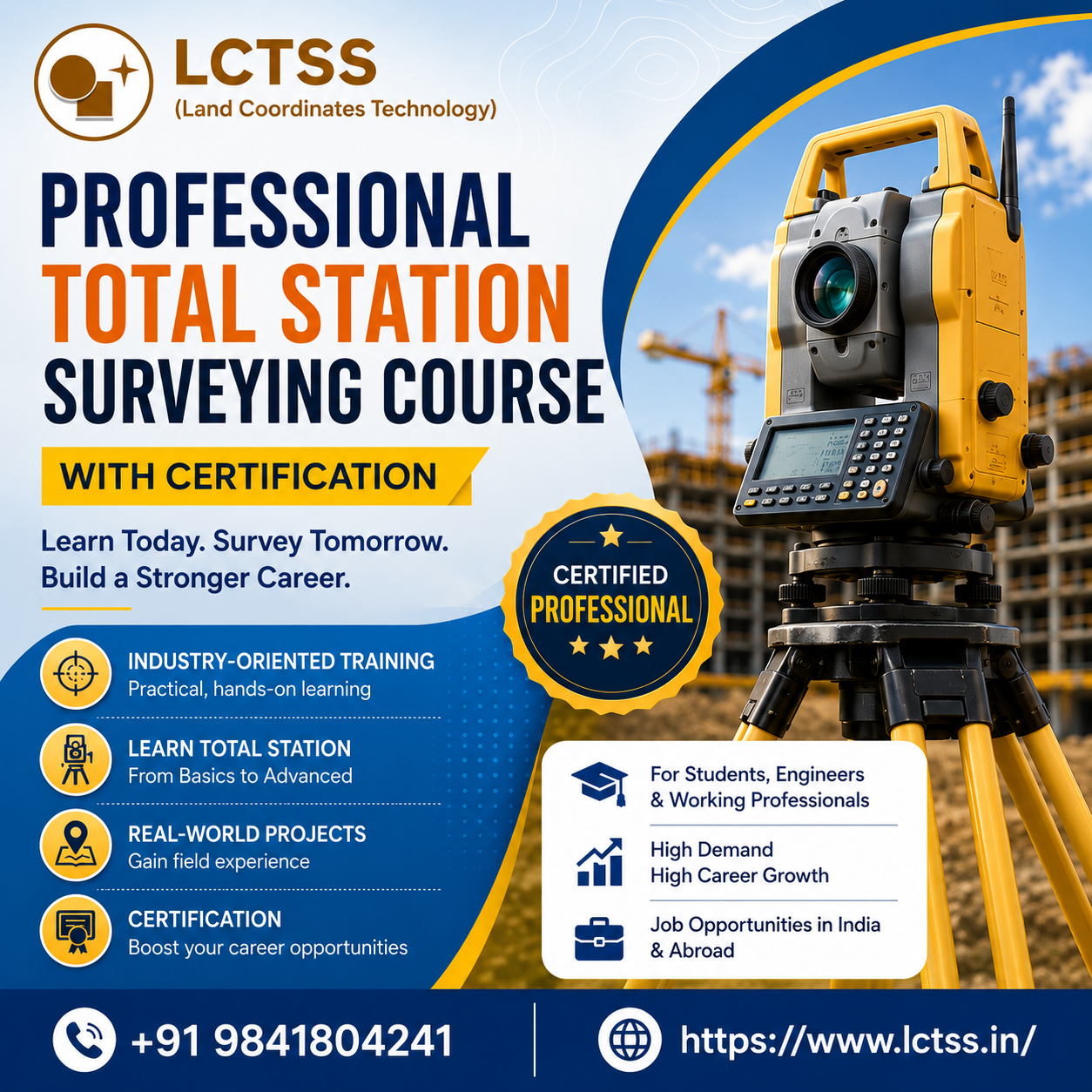 Professional Total Station Surveying Course with Certification