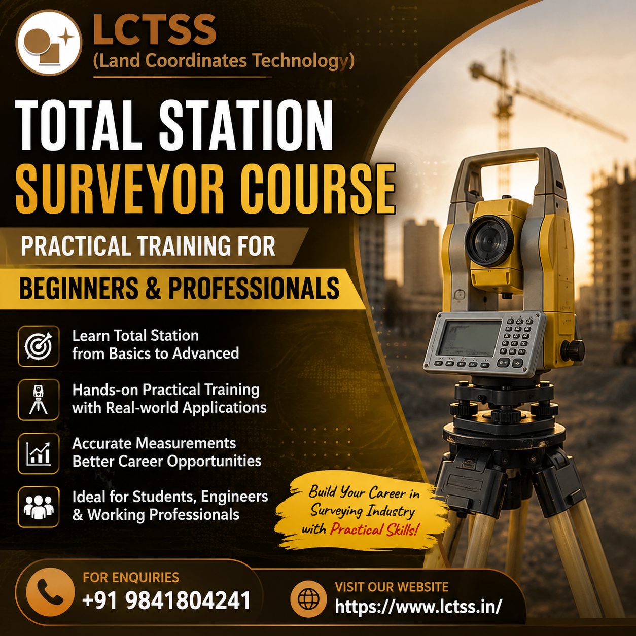 Total Station Surveyor Course – Practical Training for Beginners & Professionals